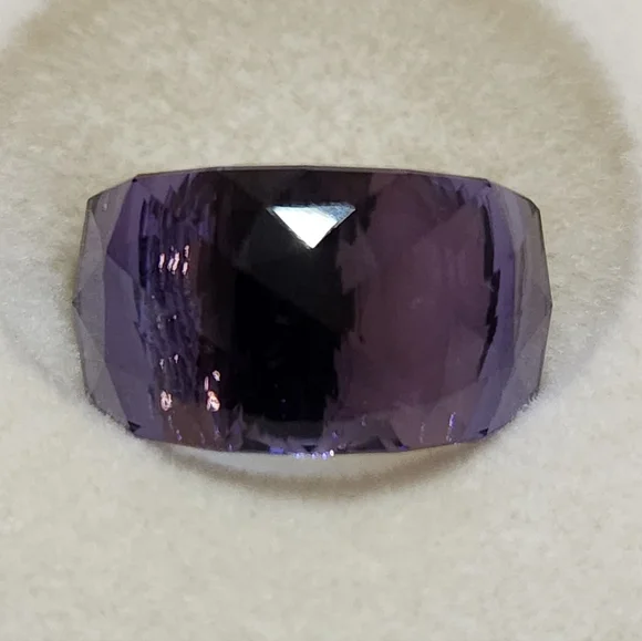 Swarovski Rhodium Plated Crystal Nirvana Purple Velvet Ring Size 7 - Picture 5 of 13